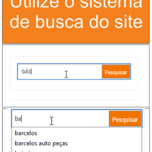 Utilize o sistema de busca do site