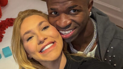 Vini Jr reage ao ver Virginia em jogo do seu time na Espanha: ‘Quente’